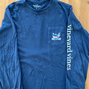 Vineyard Vines Hockey Long-Sleeve Pocket Tee, size L/16